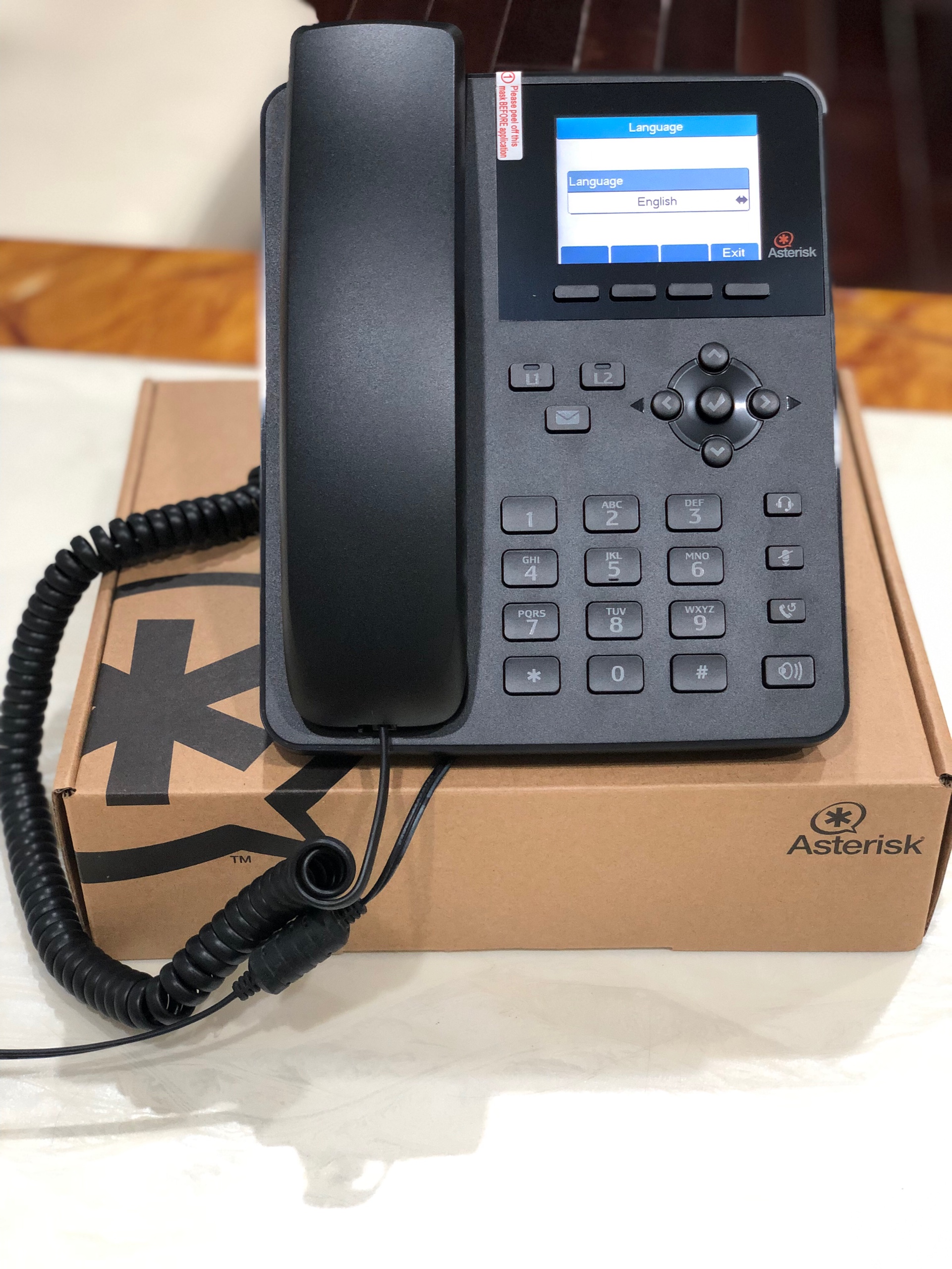 Điện thoại Digium A20 khi được cấp nguồn