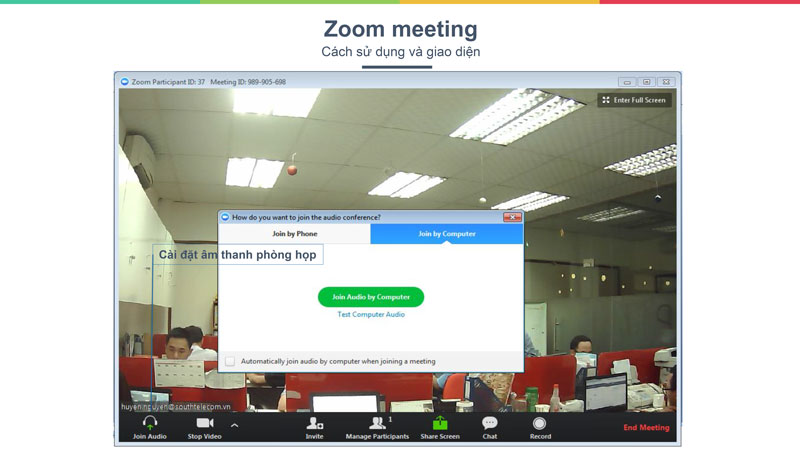 Cài đặt âm thanh ứng dụng Zoom