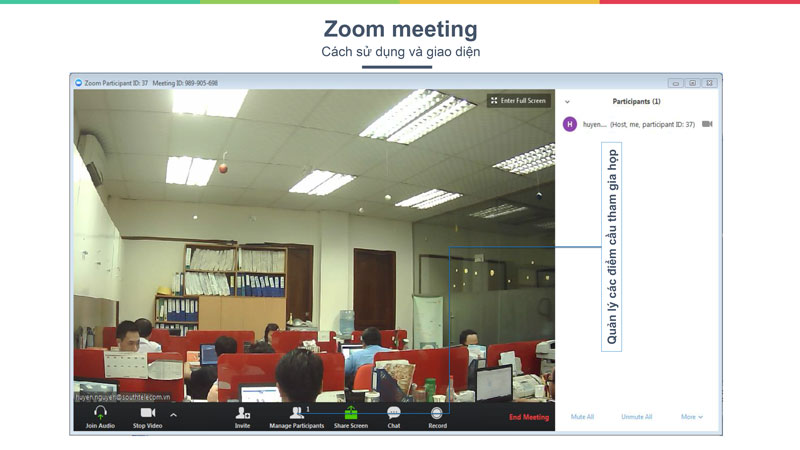 Quản lý các tài khoản tham gia Zoom