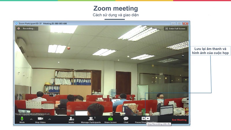 Tính năng ghi âm cuộc họp trực tuyến của Zoom