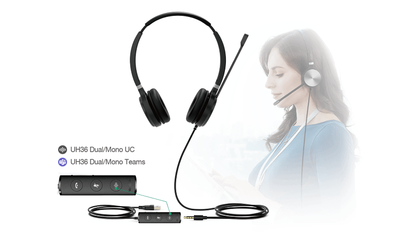 Tai nghe họp trực tuyến giá rẻ, chống ồn tốt Yealink UH36