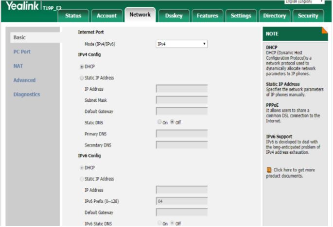 Hướng dẫn cấu hình điện thoại IP Yealink T19e2