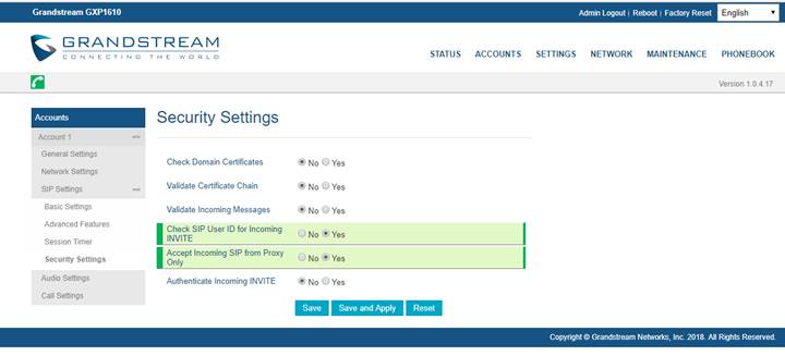 Chặn các cuộc gọi lạ trên điện thoại ip phone Yealink và Grandstream