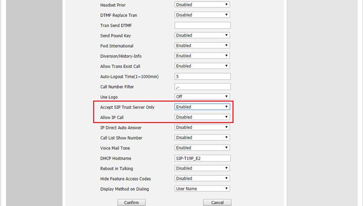 Chặn các cuộc gọi lạ trên điện thoại ip phone Yealink và Grandstream