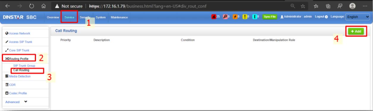 Hướng dẫn Routing Dinstar SBC1000 trong tổng đài VOIP