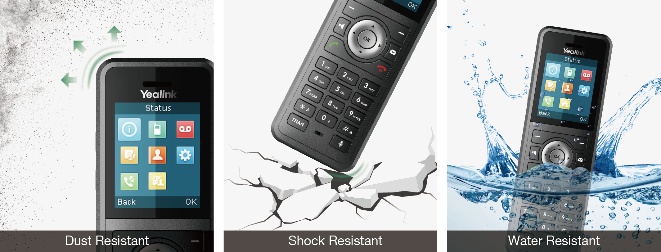 Độ bền cao, chống bụi, chống va đập