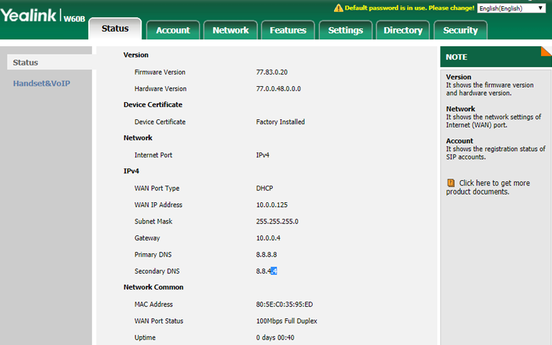 Hướng dẫn cấu hình điện thoại VOIP Dect W53P và W53H