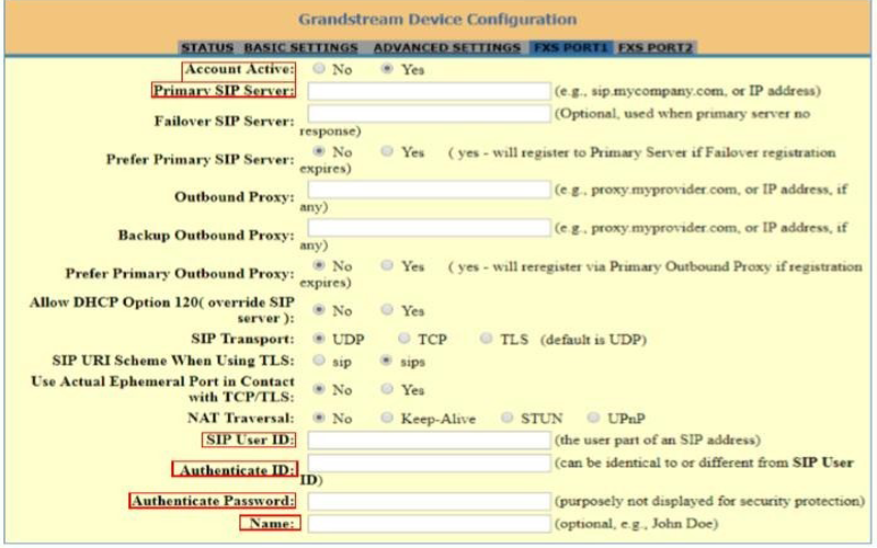Hướng dẫn cấu hình Grandstream HT801 và HT802