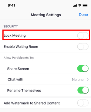 khóa lớp học trên zoom điện thoại (Android/iOS)