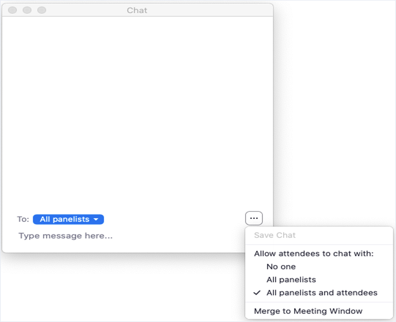 cách tắt tính năng Chat trong Zoom Meetings