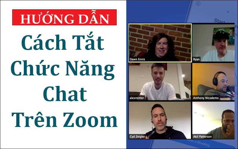 Hướng dẫn cách tắt tính năng Chat trên Zoom Meetings