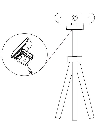 Treo webcam lên cây tripod