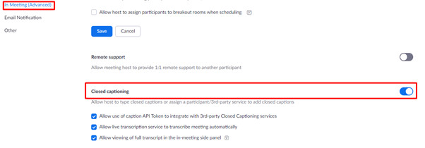 hướng dẫn sử dụng tính năng live transcrip trên zoom