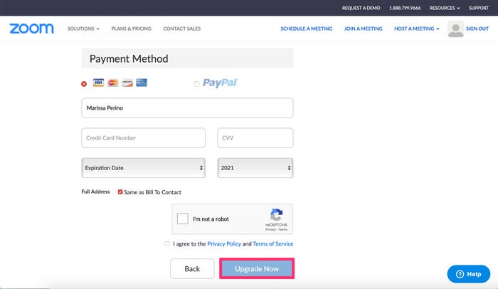 Cách nâng cấp tài khoản Zoom Pro sang tài khoản Zoom Business
