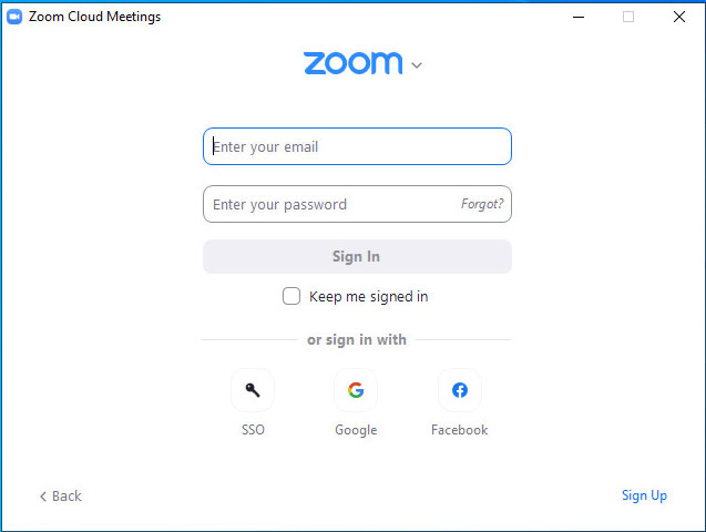 Cách đăng nhập vào Zoom bằng máy tính