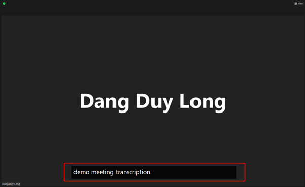 hướng dẫn sử dụng tính năng live transcrip trên zoom