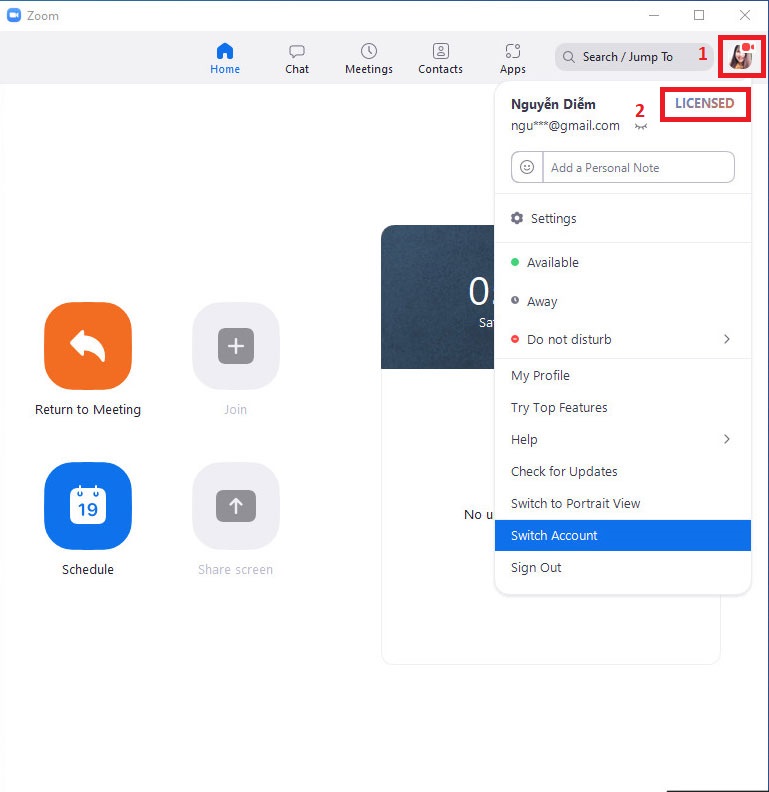 Cách kiểm tra bản quyền tài khoản Zoom Meeting