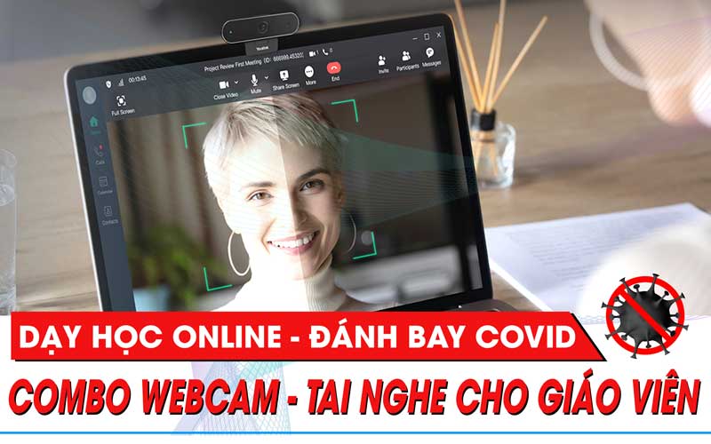 combo webcam và tai nghe cho giáo viên