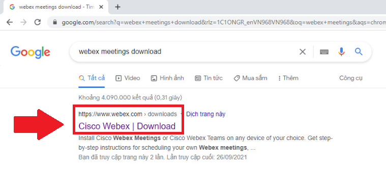 Cách tải ứng dụng cisco webex meetings trên máy tính