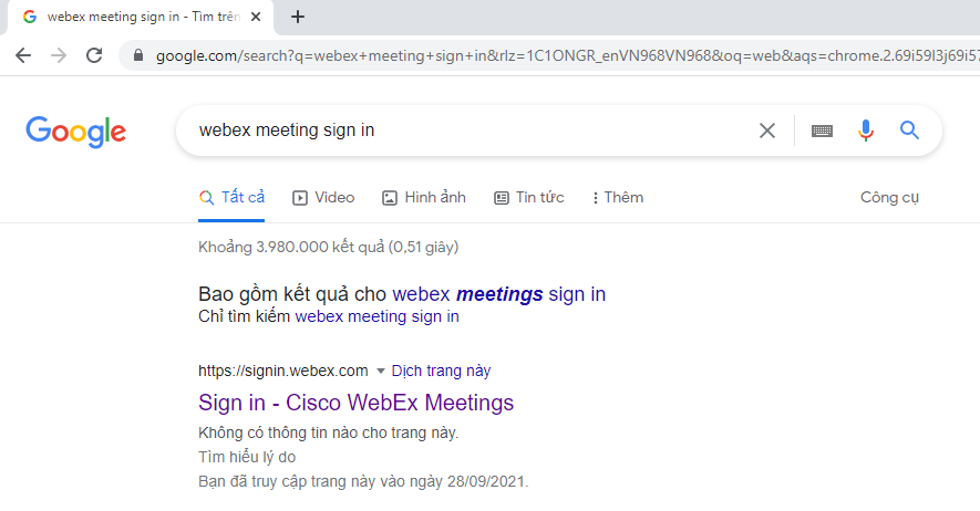 Cách đăng kí tài khoản và đăng nhập sử dụng webex Meetings
