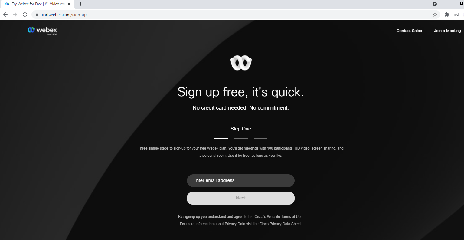 Cách đăng kí tài khoản và đăng nhập sử dụng webex Meetings