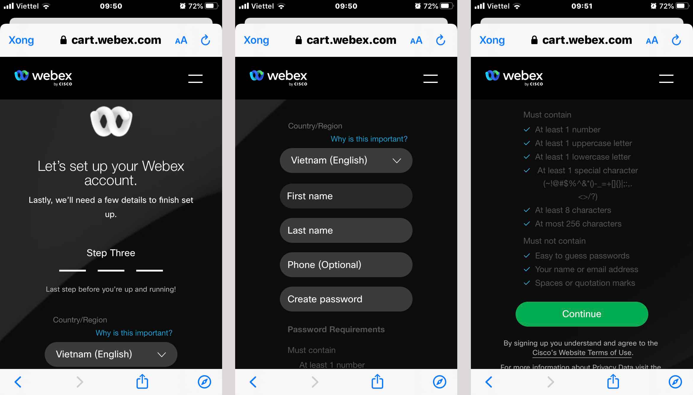 Cách đăng kí tài khoản và đăng nhập sử dụng webex Meetings