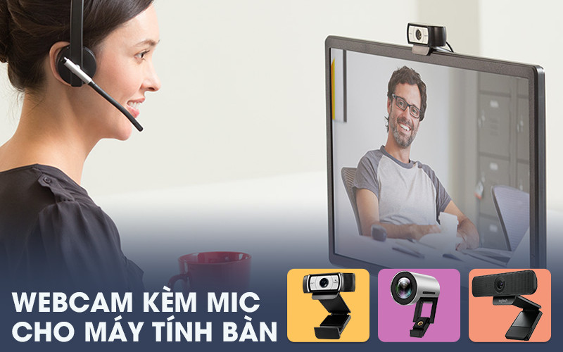 Webcam kèm mic cho máy tính bàn