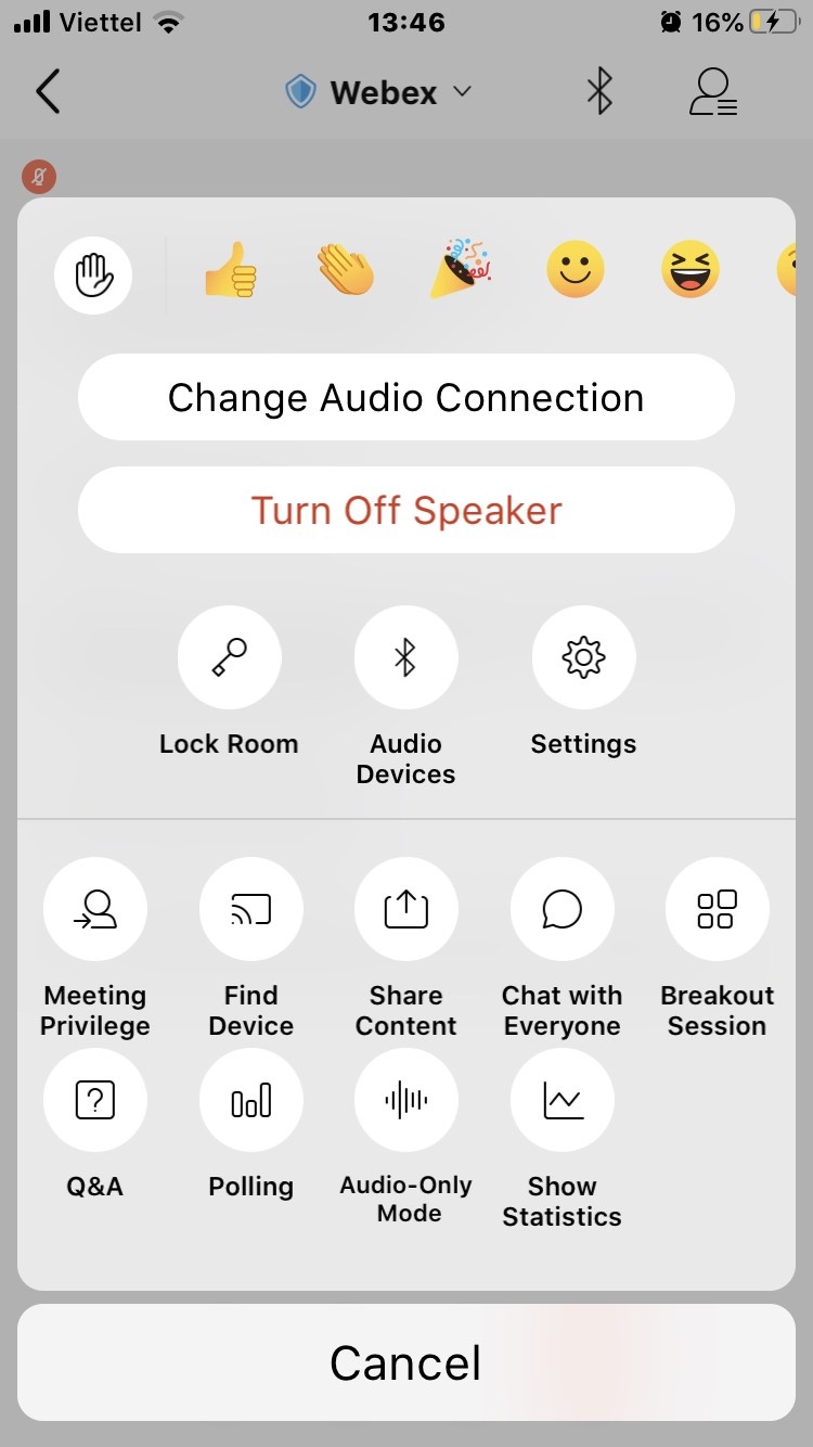 Hướng dẫn cách sử dụng Webex Meeting trên điện thoại