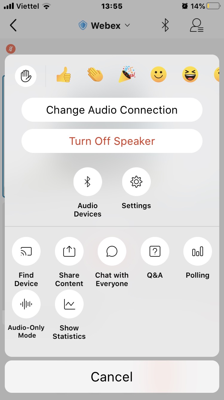 Hướng dẫn cách sử dụng Webex Meeting trên điện thoại