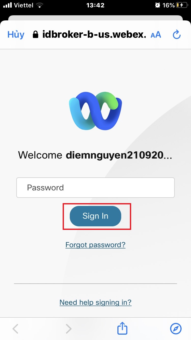 Hướng dẫn cách sử dụng Webex Meeting trên điện thoại