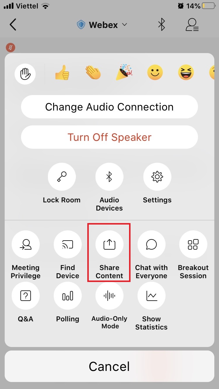 Hướng dẫn cách sử dụng Webex Meeting trên điện thoại