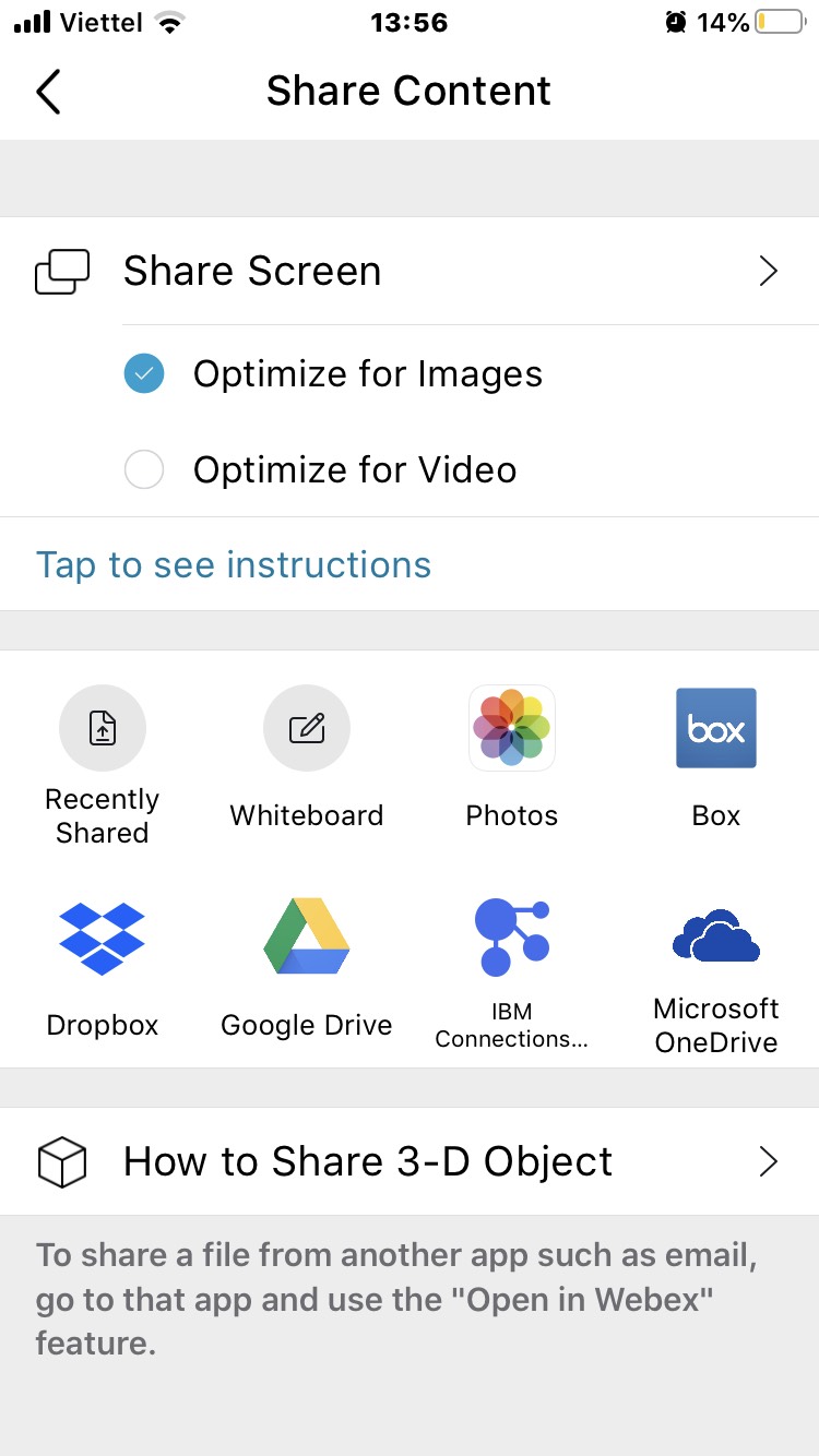 Hướng dẫn cách sử dụng Webex Meeting trên điện thoại