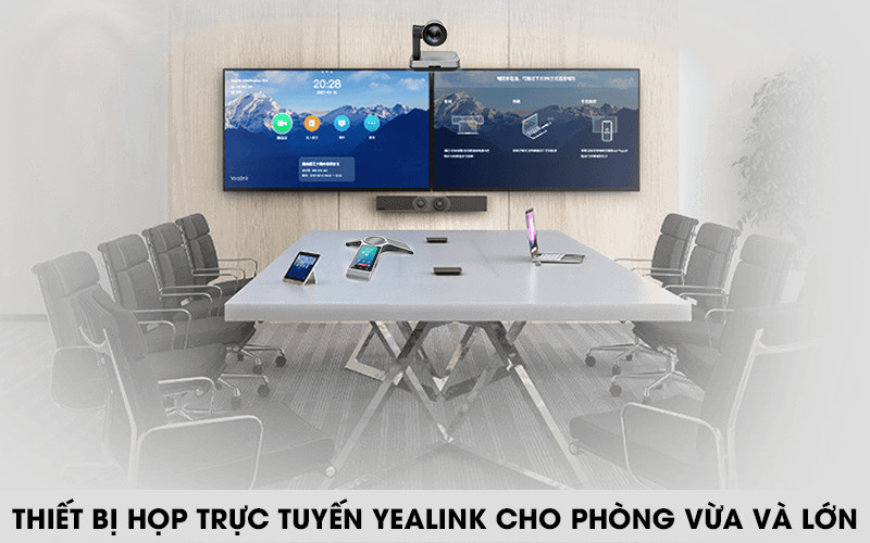 Thiết bị họp trực tuyến Yealink cho phòng họp vừa và lớn