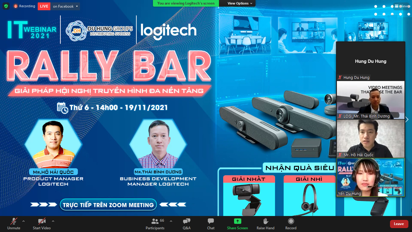 [WEBINAR] LOGITECH RALLY BAR - HỘI NGHỊ TRUYỀN HÌNH ĐA NỀN TẢNG