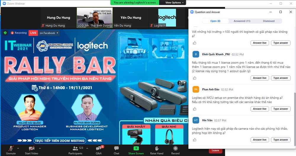 [WEBINAR] LOGITECH RALLY BAR - HỘI NGHỊ TRUYỀN HÌNH ĐA NỀN TẢNG