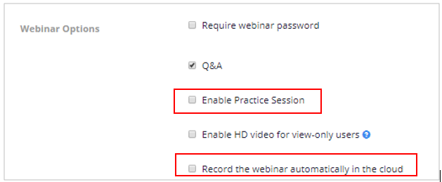 Cách tạo buổi thực hành (kiểm duyệt chương trình) trên Zoom Webinar
