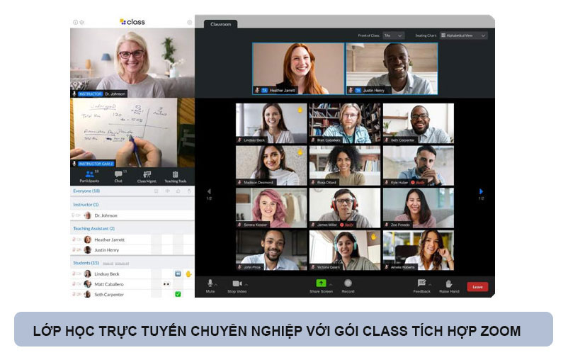 Lớp học trực tuyến chuyên nghiệp hiệu quả với gói Class tích hợp Zoom
