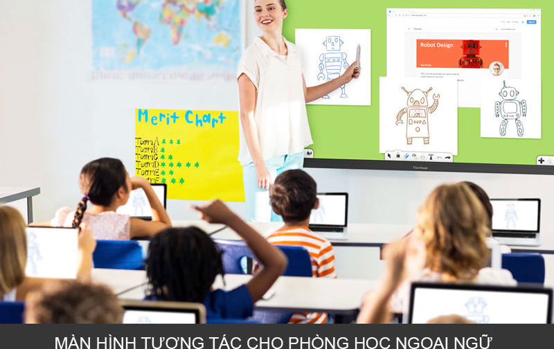 Giải pháp bảng tương tác cho phòng học ngoại ngữ