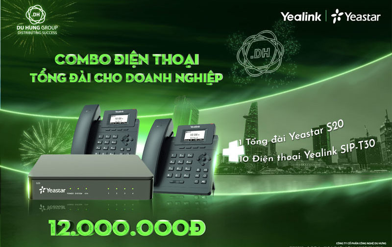 Combo tổng đài IP Yeastar và điện thoại Yealink giá tốt nhất