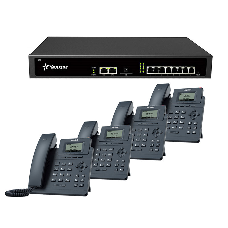 Trọn bộ tổng đài IP Yeastar S50 và 20 điện thoại Yealink SIP T30
