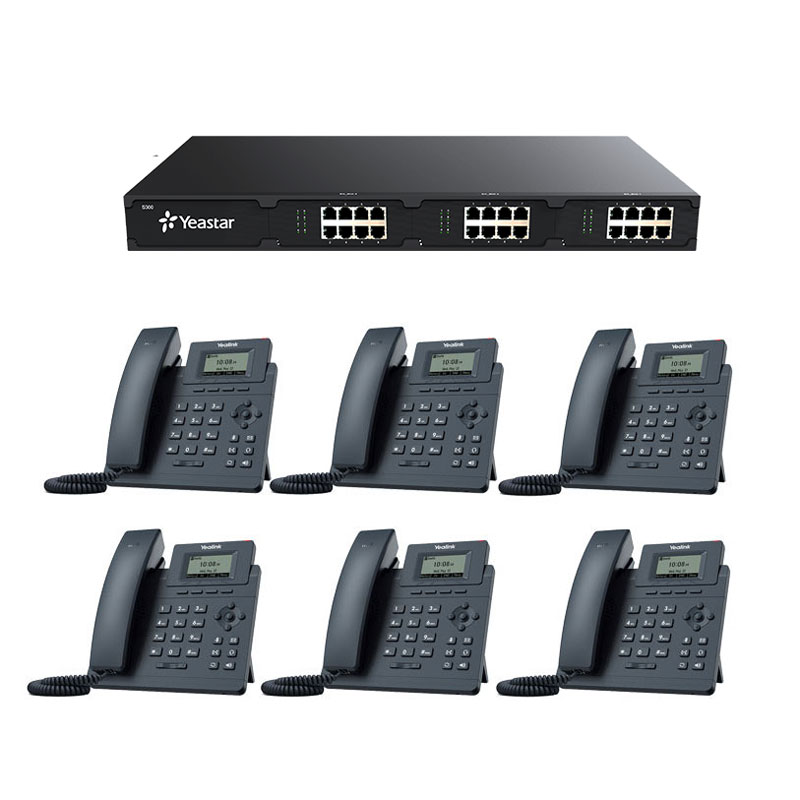 Trọn bộ tổng đài IP Yeastar S300 và 100 điện thoại Yealink SIP T30