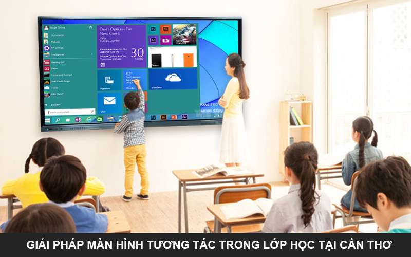 Giải pháp màn hình tương tác trong lớp học tại Cần Thơ
