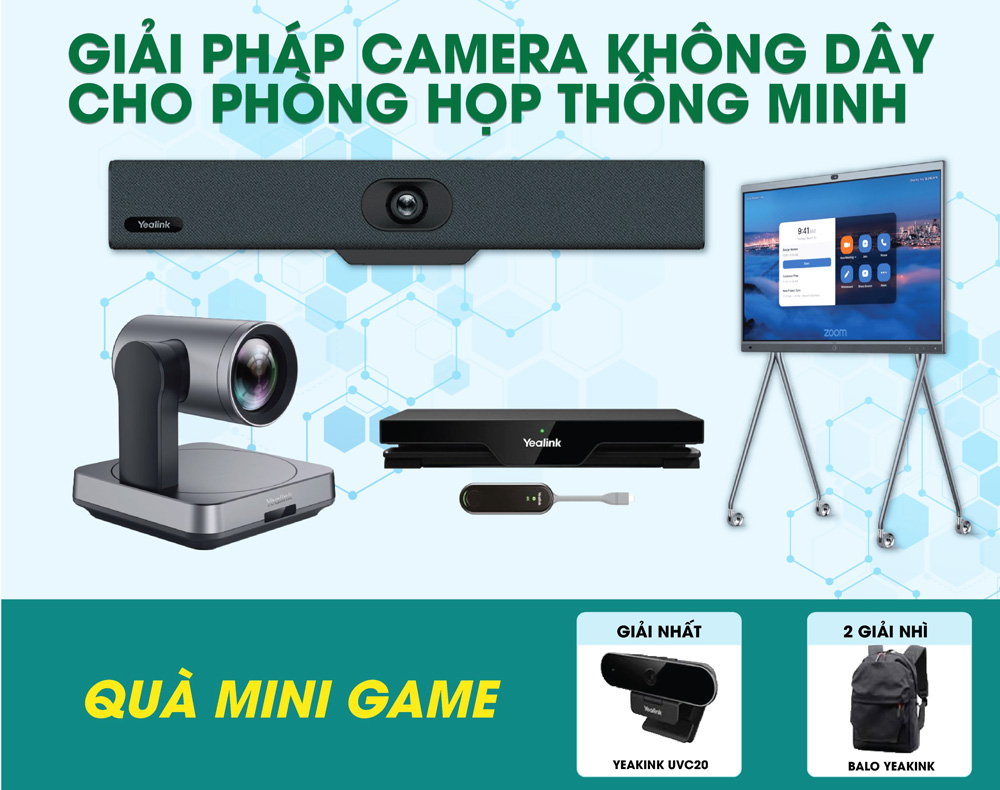 WEBINAR GIẢI PHÁP CAMERA CHO PHÒNG HỌP THÔNG MINH - THAM GIA NGAY, NHẬN QUÀ LIỀN TAY