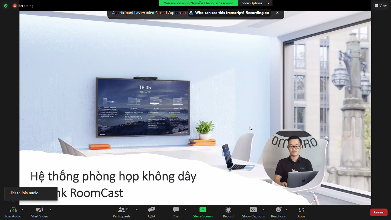 WEBINAR – GIẢI PHÁP CAMERA KHÔNG DÂY CHO PHÒNG HỌP THÔNG MINH