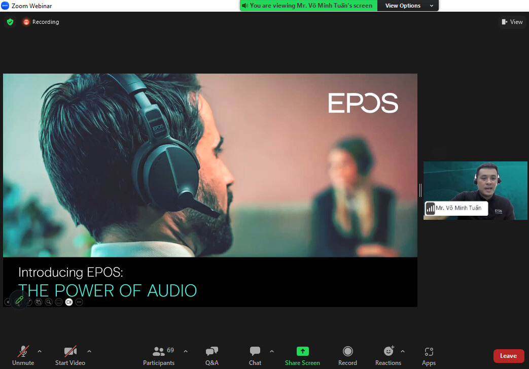 WEBINAR – GIỚI THIỆU SẢN PHẨM TAI NGHE EPOS SENNHEISER DÀNH CHO TỔNG ĐÀI VIÊN