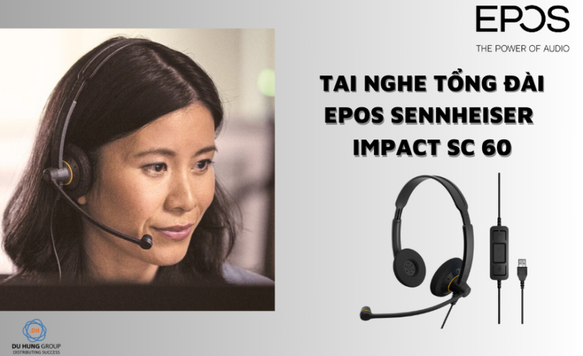 Tai nghe tổng đài giá rẻ EPOS Sennheiser IMPACT SC 60
