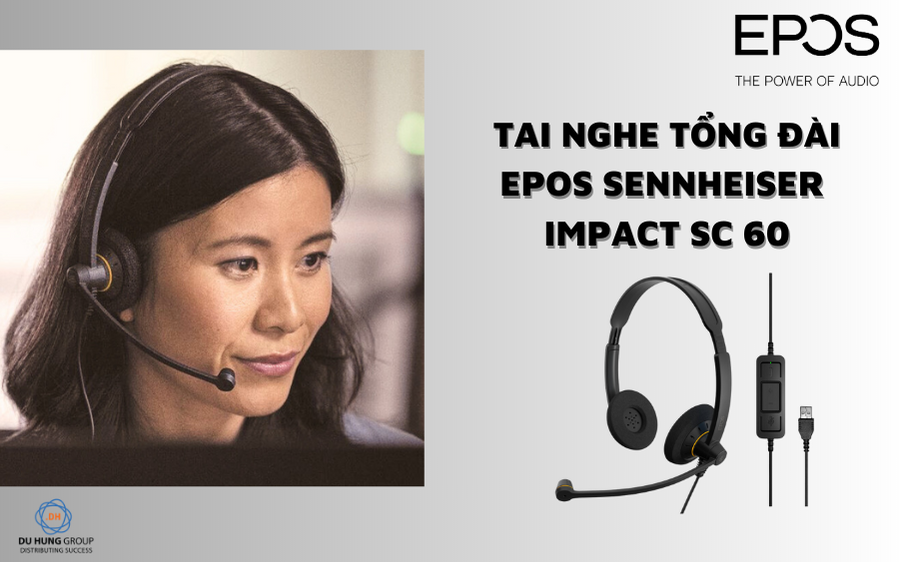 Tai nghe tổng đài giá rẻ EPOS Sennheiser IMPACT SC 60