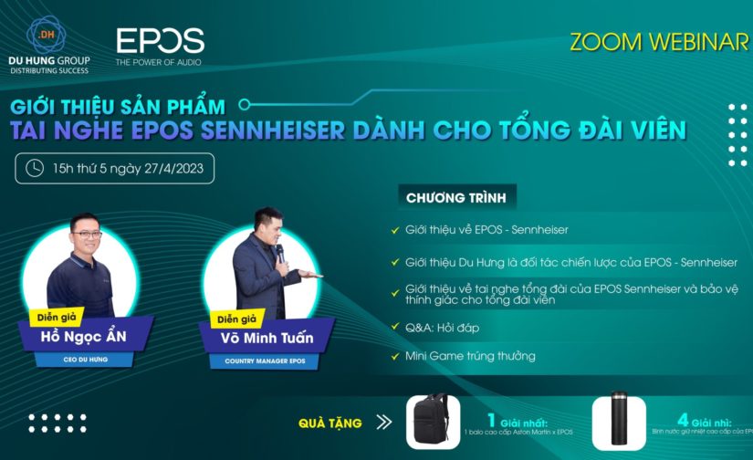 THAM GIA NGAY, NHẬN QUÀ LIỀN TAY – WEBINAR GIỚI THIỆU SẢN PHẨM TAI NGHE EPOS SENNHEISER DÀNH CHO TỔNG ĐÀI VIÊN
