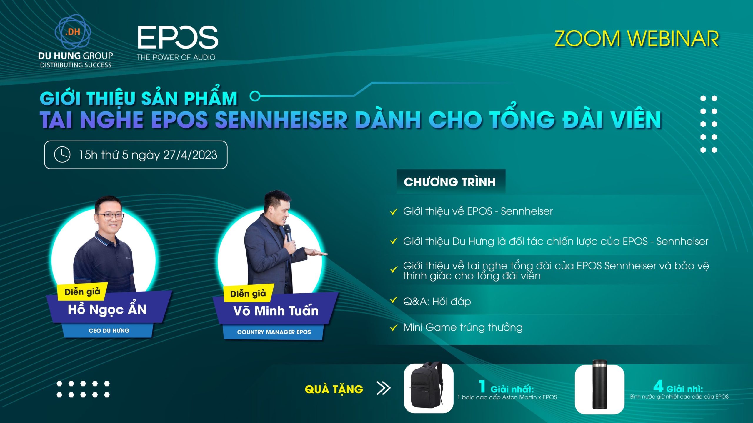 THAM GIA NGAY, NHẬN QUÀ LIỀN TAY - WEBINAR GIỚI THIỆU SẢN PHẨM TAI NGHE EPOS SENNHEISER DÀNH CHO TỔNG ĐÀI VIÊN