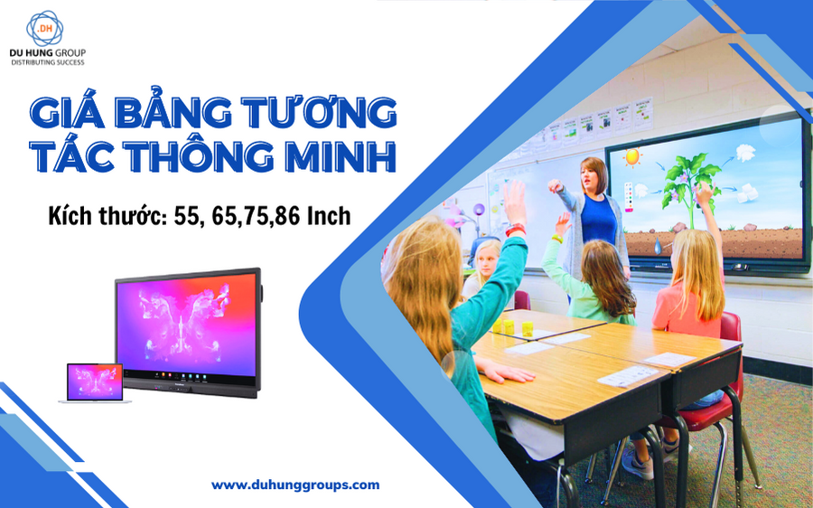 Giá bảng tương tác thông minh tốt nhất 65,75,86 Inch